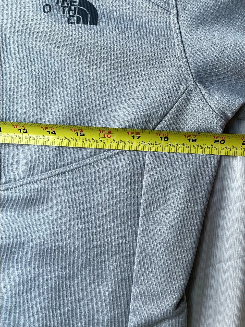 The North Face Light Gray Quarter-Zip Pullover with Black Trim